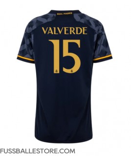 Günstige Real Madrid Federico Valverde #15 Auswärtstrikot Damen 2023-24 Kurzarm